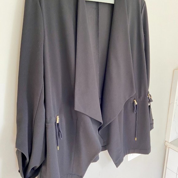 Anne Klein Relaxed Fit Black Blazer [L] - Picture 3 of 7